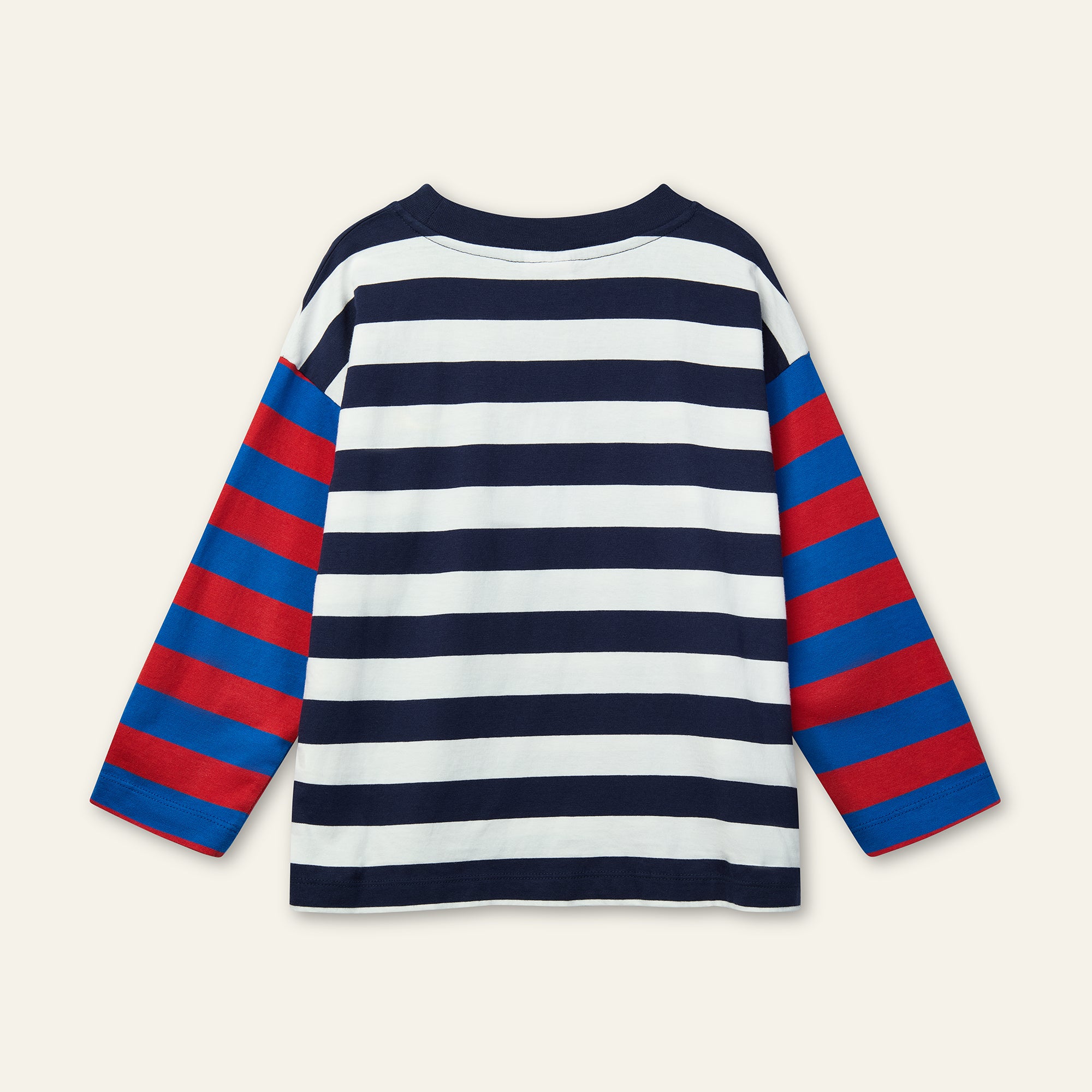 Duo Stripe Tee - Navy / Ecru