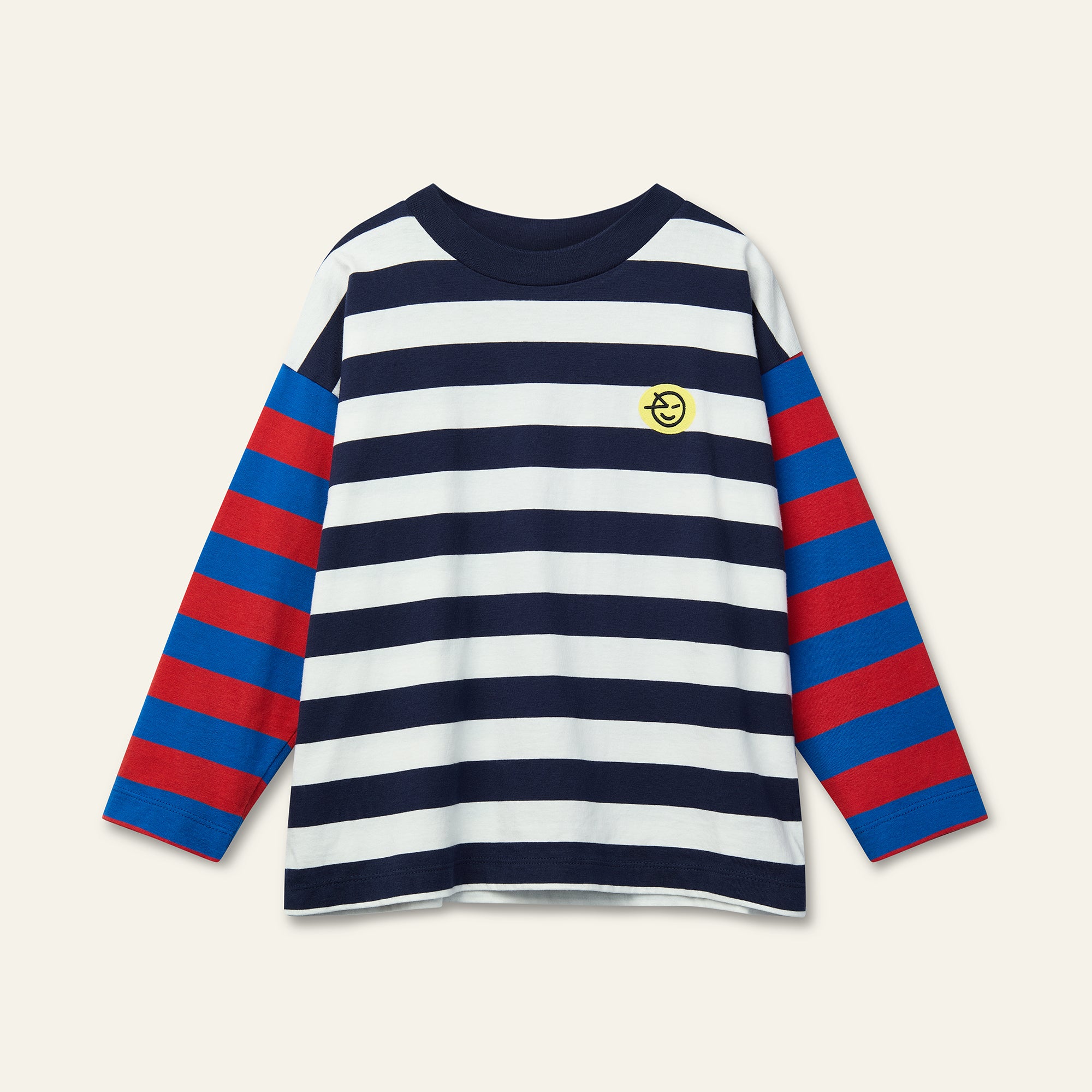 Duo Stripe Tee - Navy / Ecru