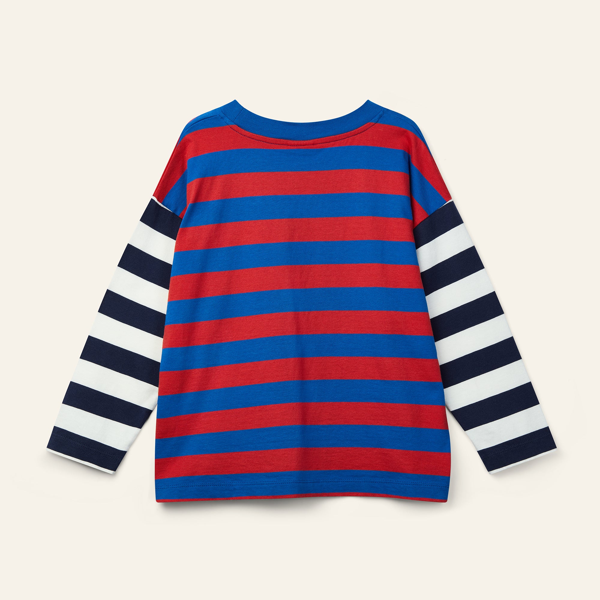 Duo Stripe Tee - Ladybird Red / Slow Blue
