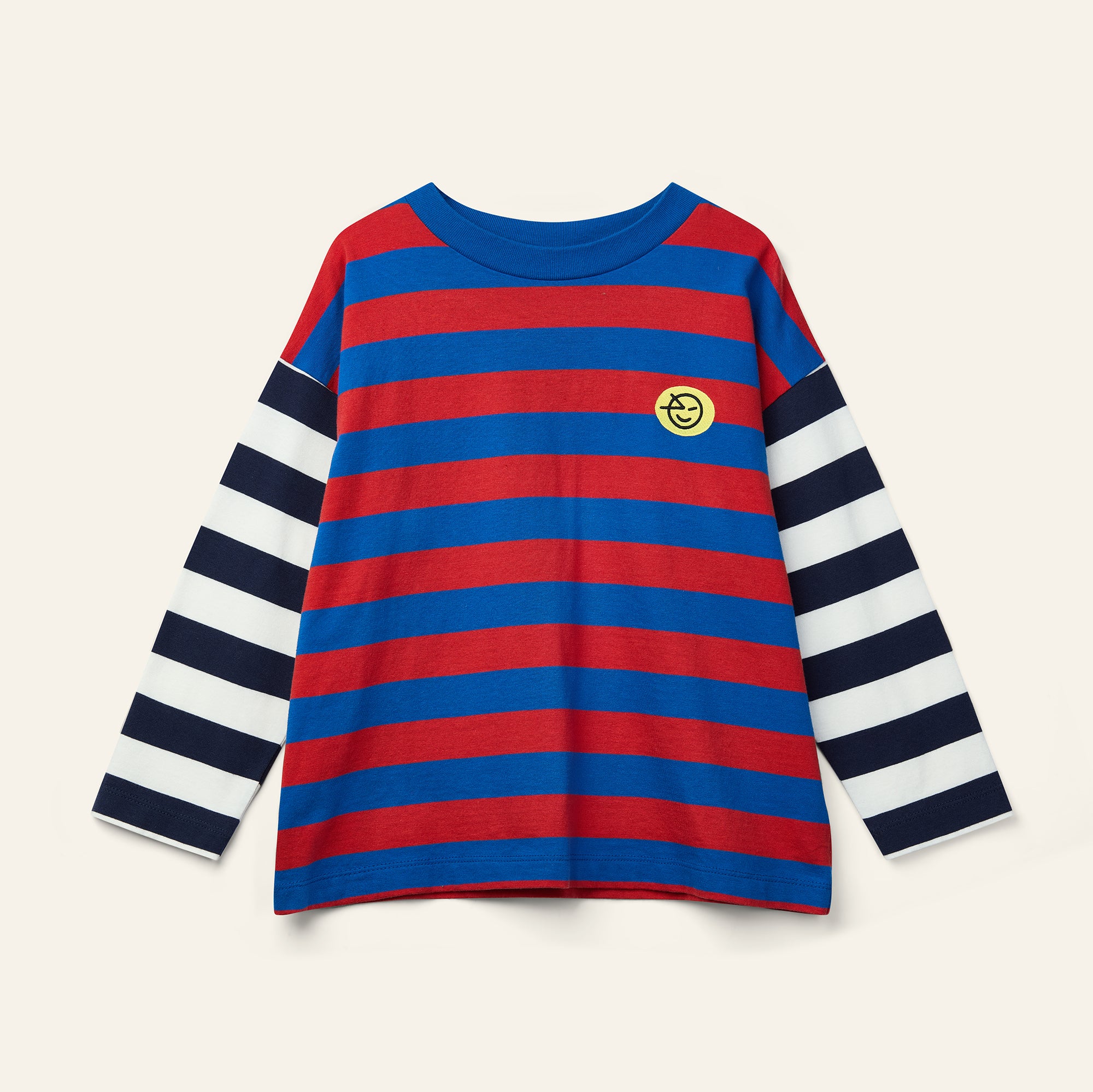 Duo Stripe Tee - Ladybird Red / Slow Blue