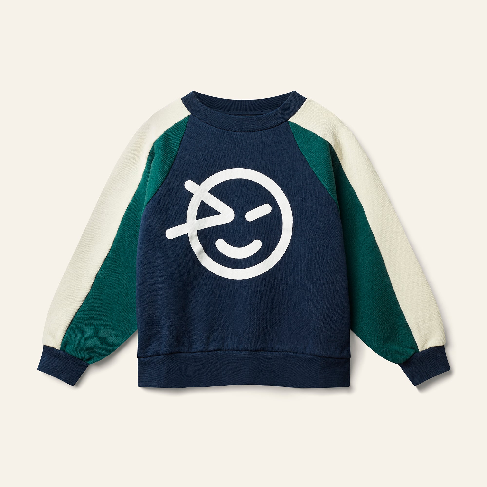 Wynk Panel Sweat - Navy / Green / Cream