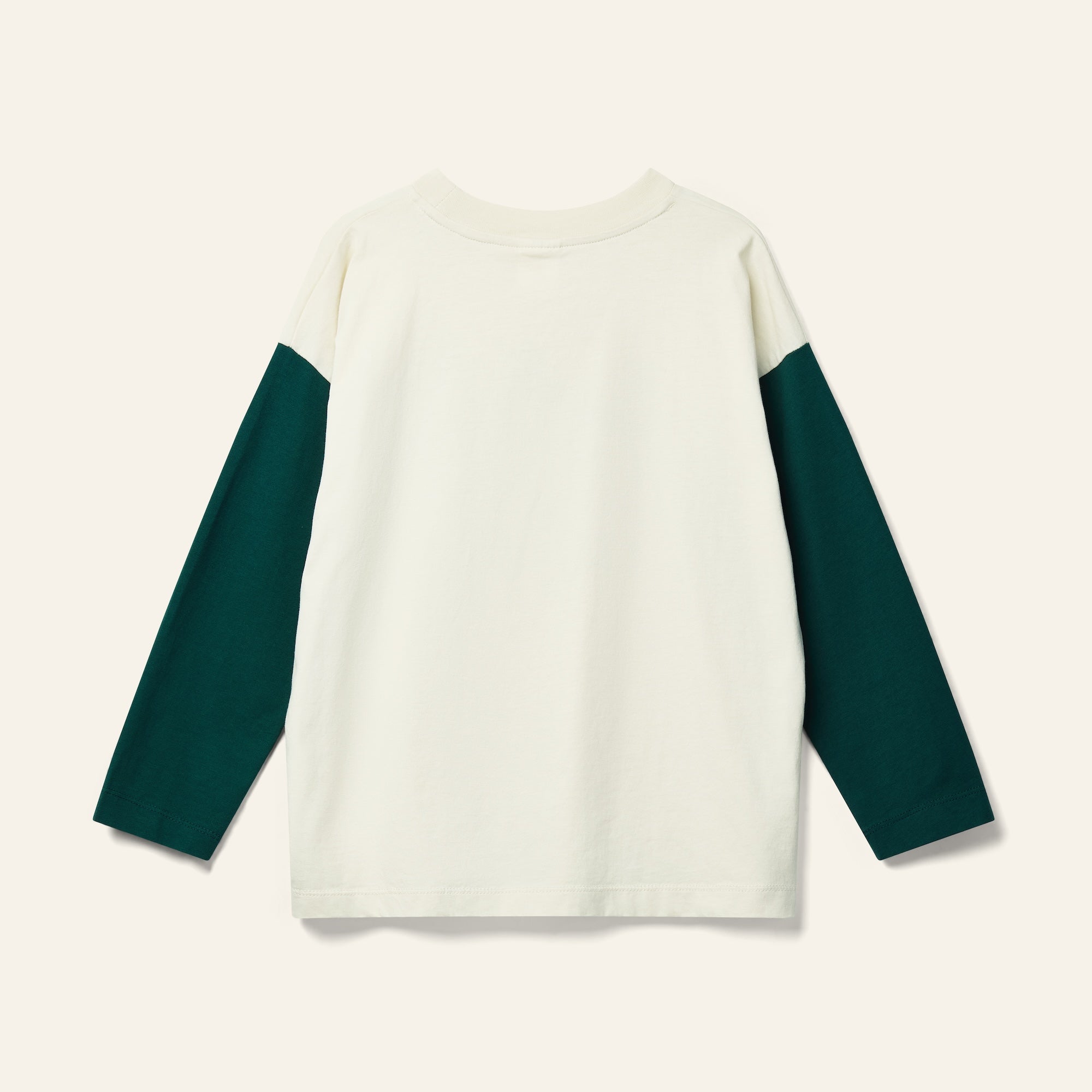 Kukka Tee - Cream / Forest Green