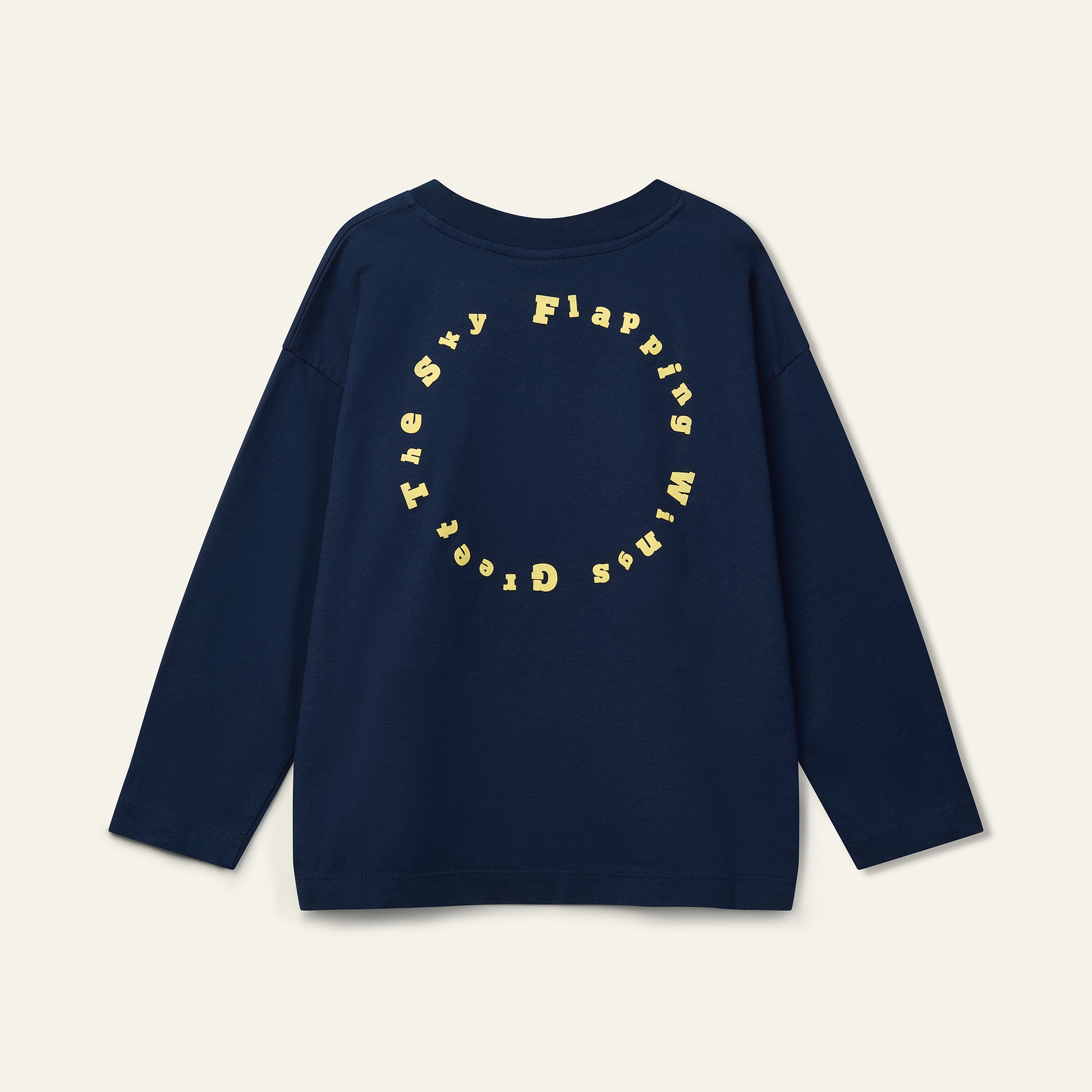 Kukka Tee - Navy Flapping Wings