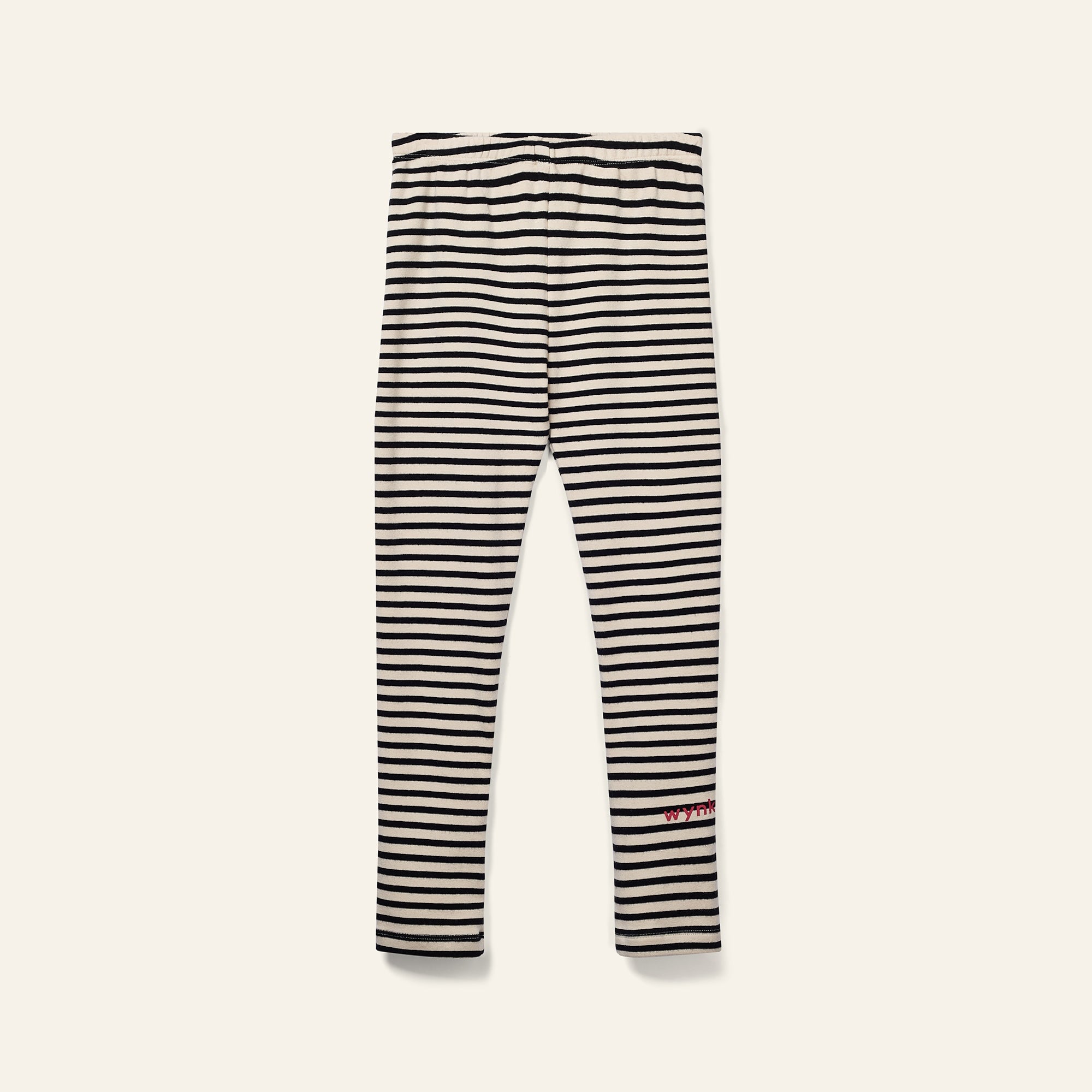 Lento Leggings - Black / Ecru Stripe
