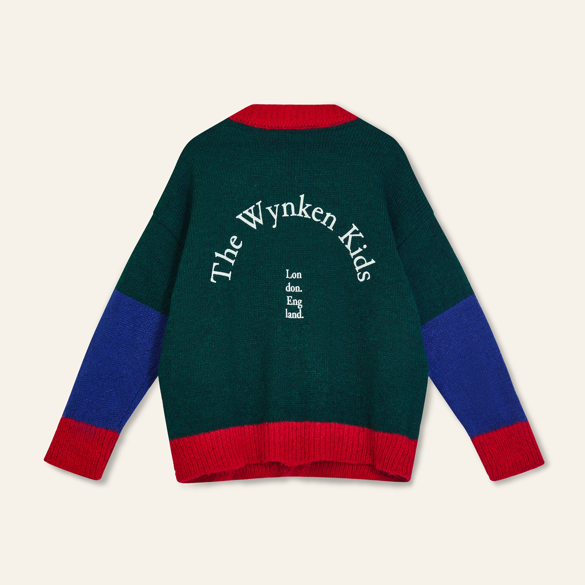 Lively Lento Cardigan - Ecru / True Blue