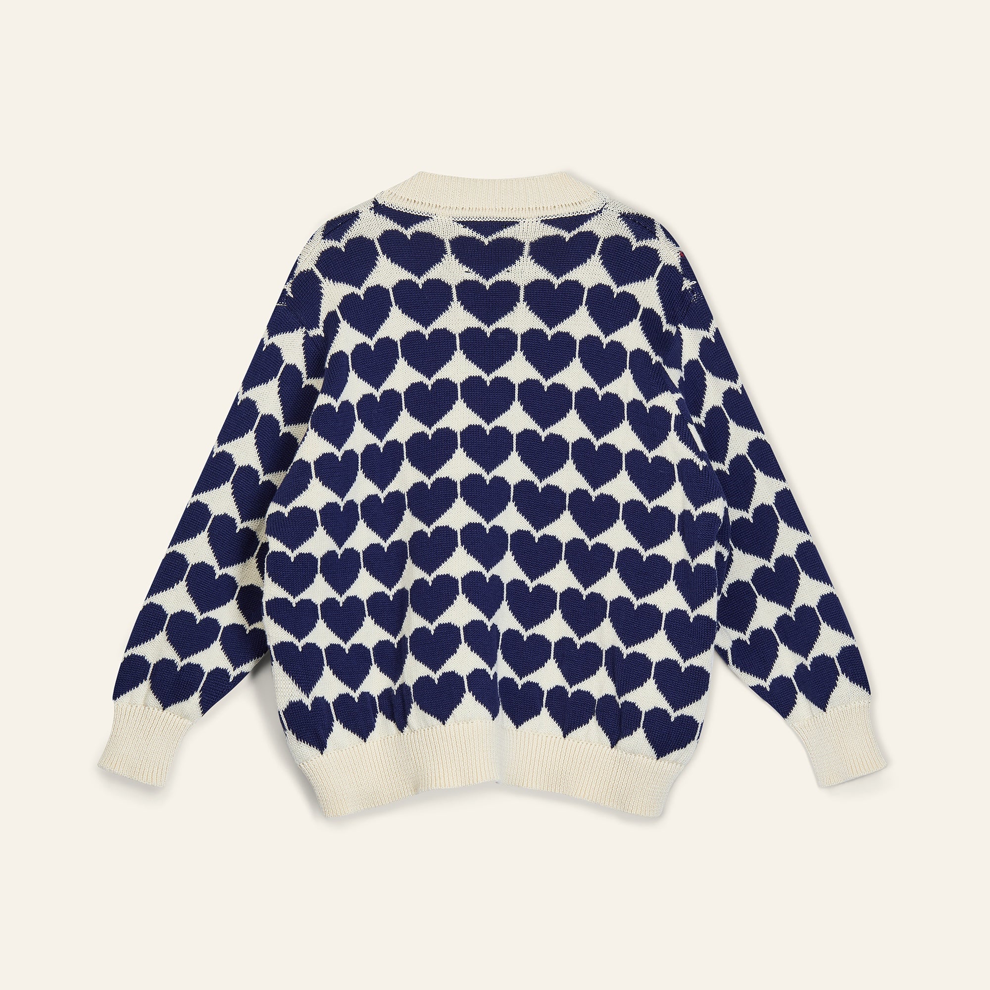 The Lovers Cardigan - Navy Maxi Heart