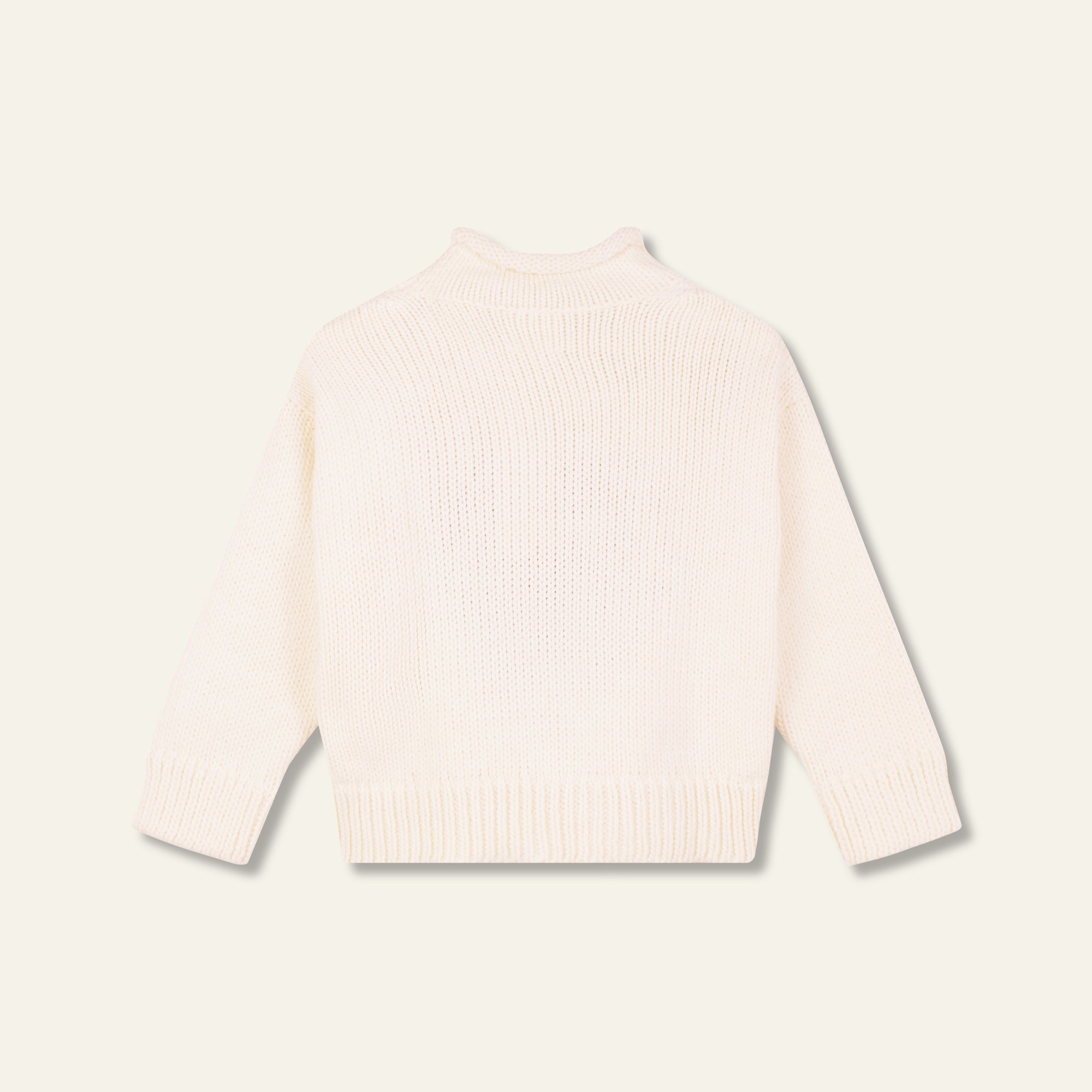 Chunky Wynk Jumper - Ecru / Black
