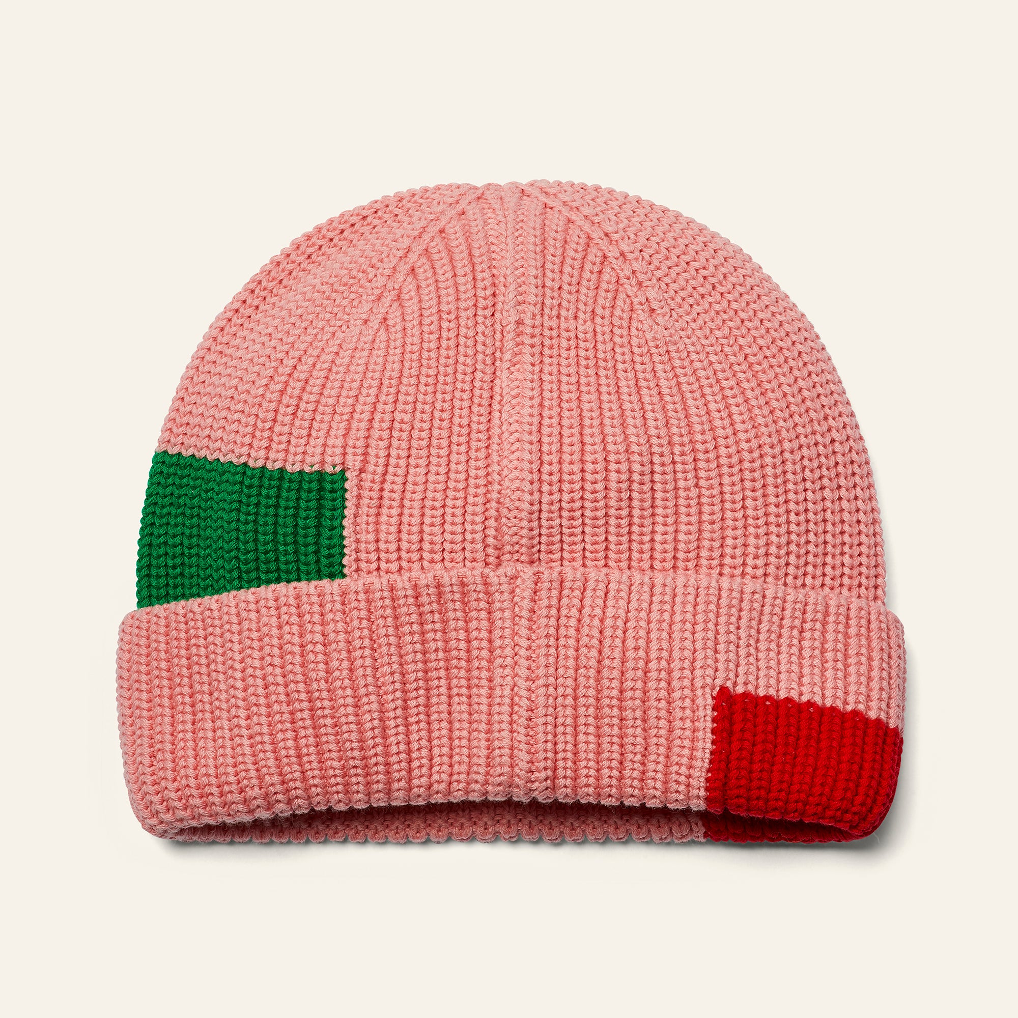 Block Beanie - Blush Pink Multi