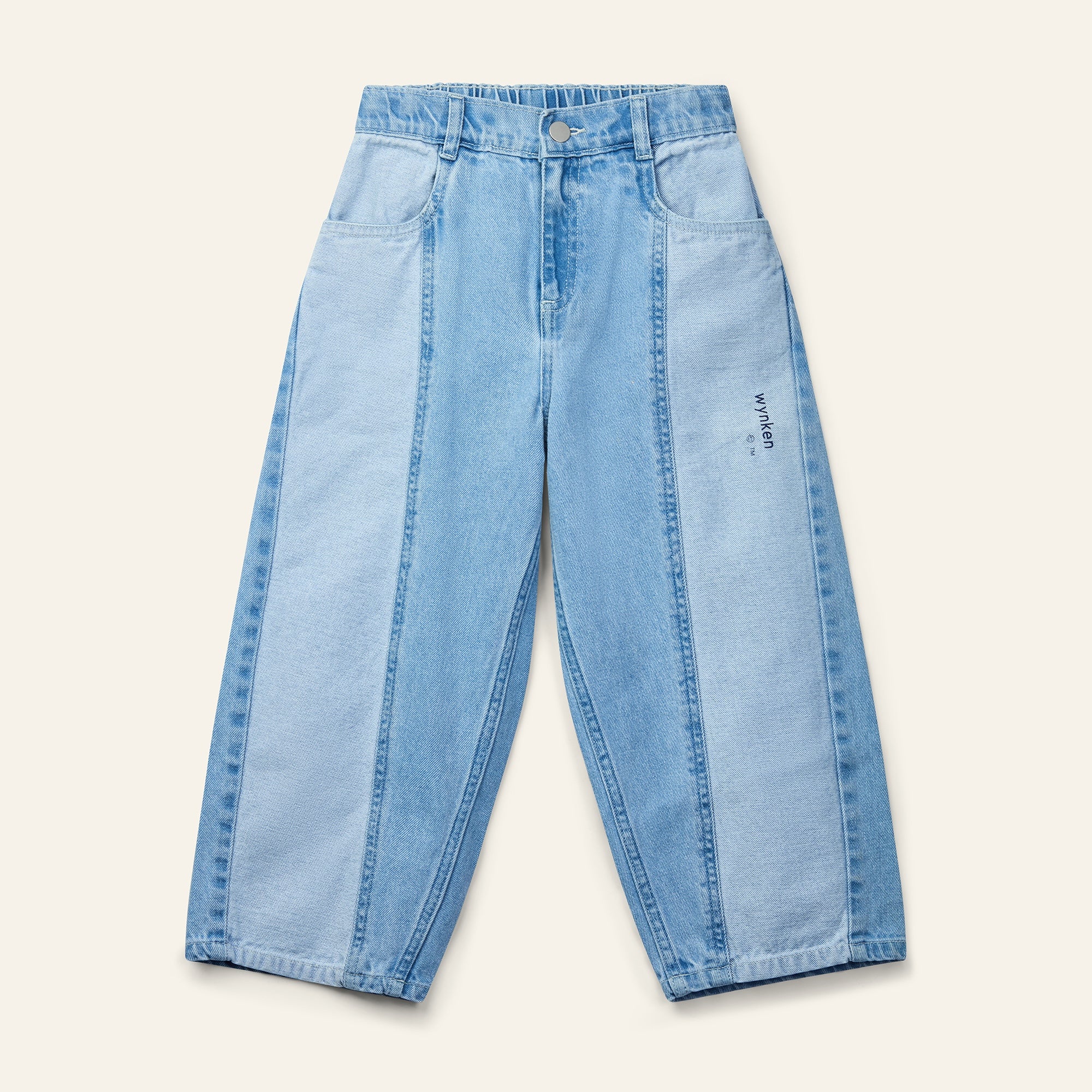 Panel Jean - Mid Wash / Pale Bleach Denim