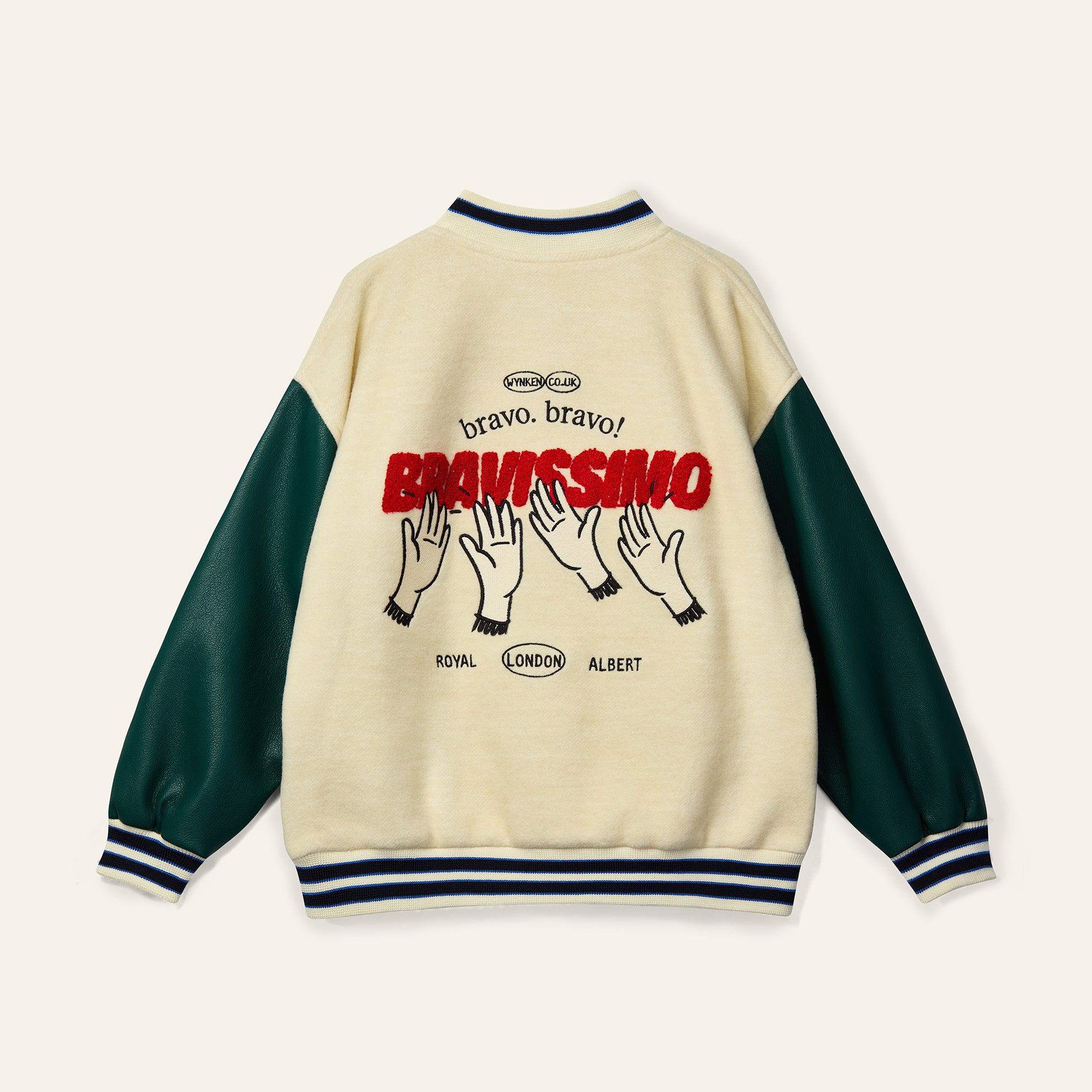 Mako Bomber - Ecru / Forest Green