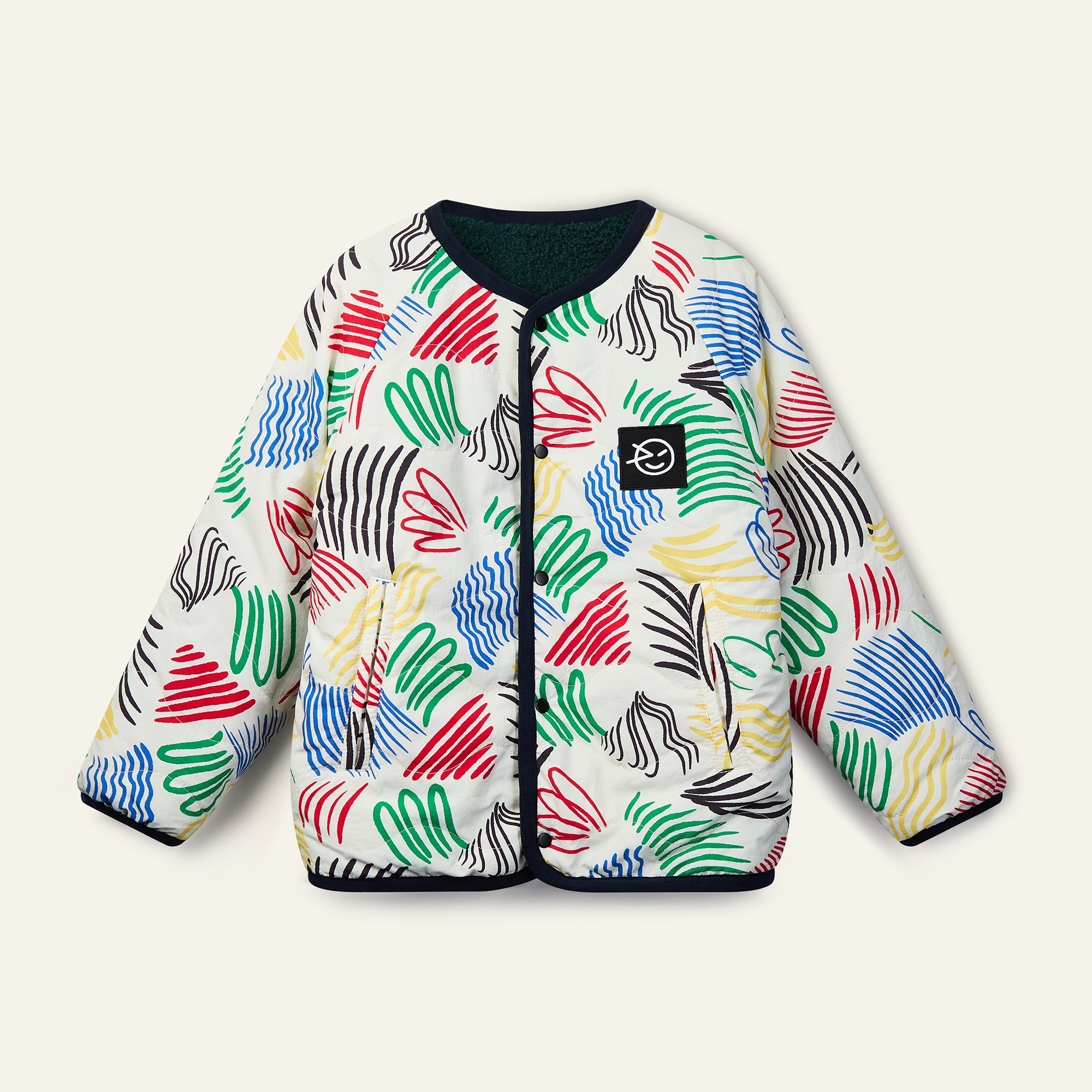Allegro Reversible Jacket - Allegro Print / Navy Green