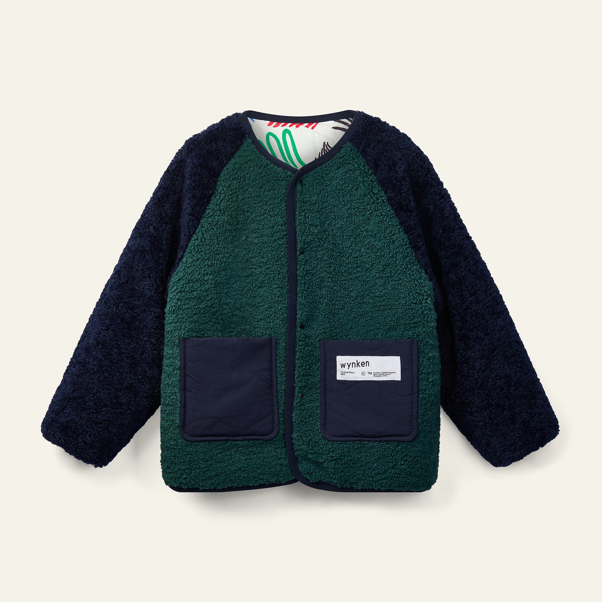 Allegro Reversible Jacket - Allegro Print / Navy Green