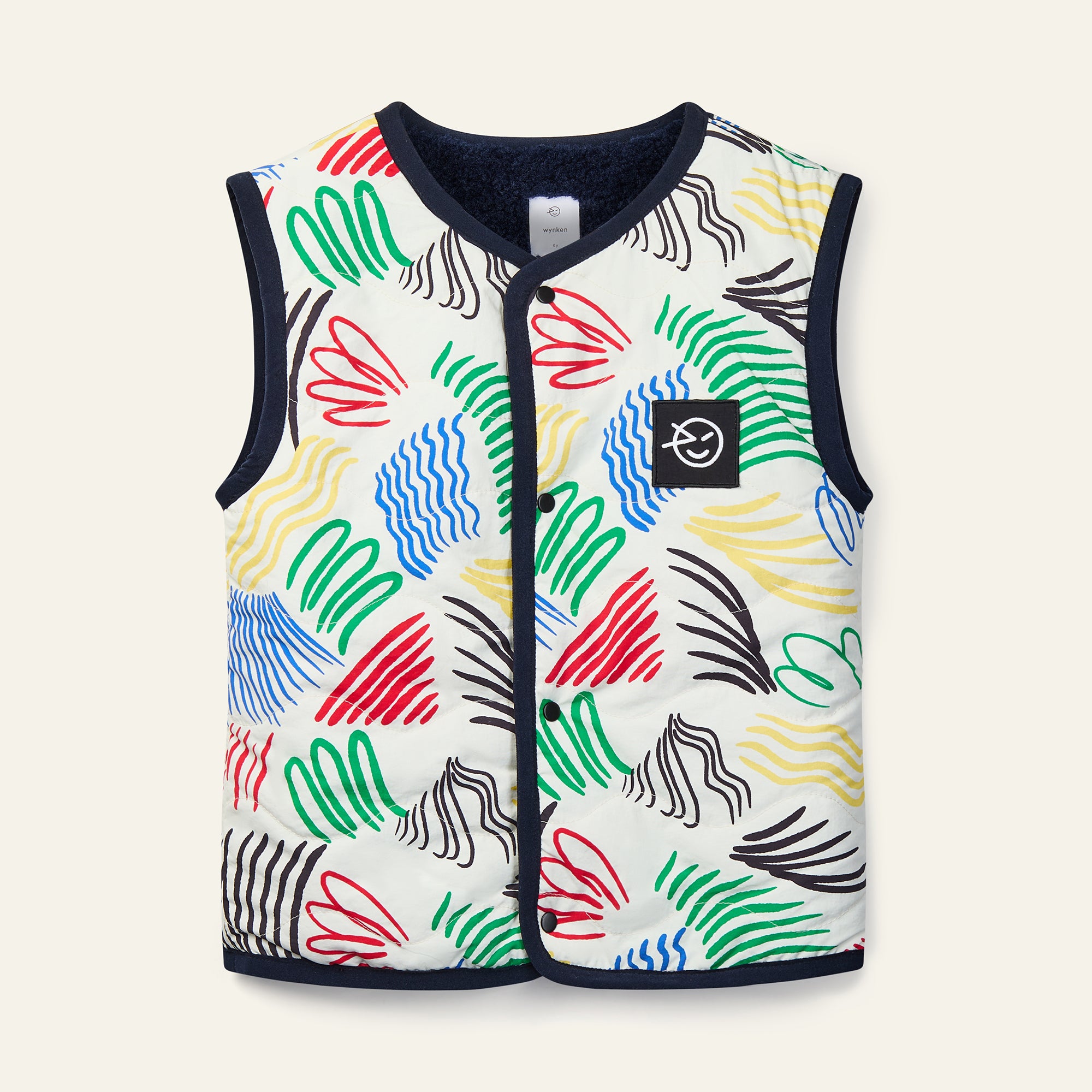 Allegro Reversible Waistcoat - Allegro Print / Navy