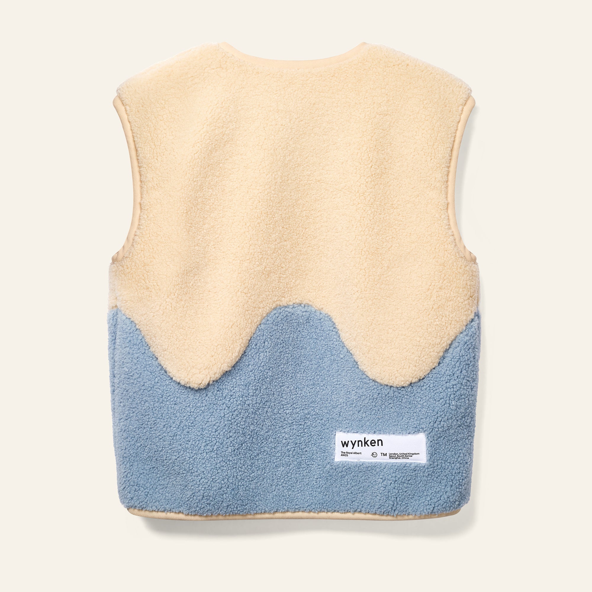 Dancing Dahlia Gilet - Ecru / Pale Blue