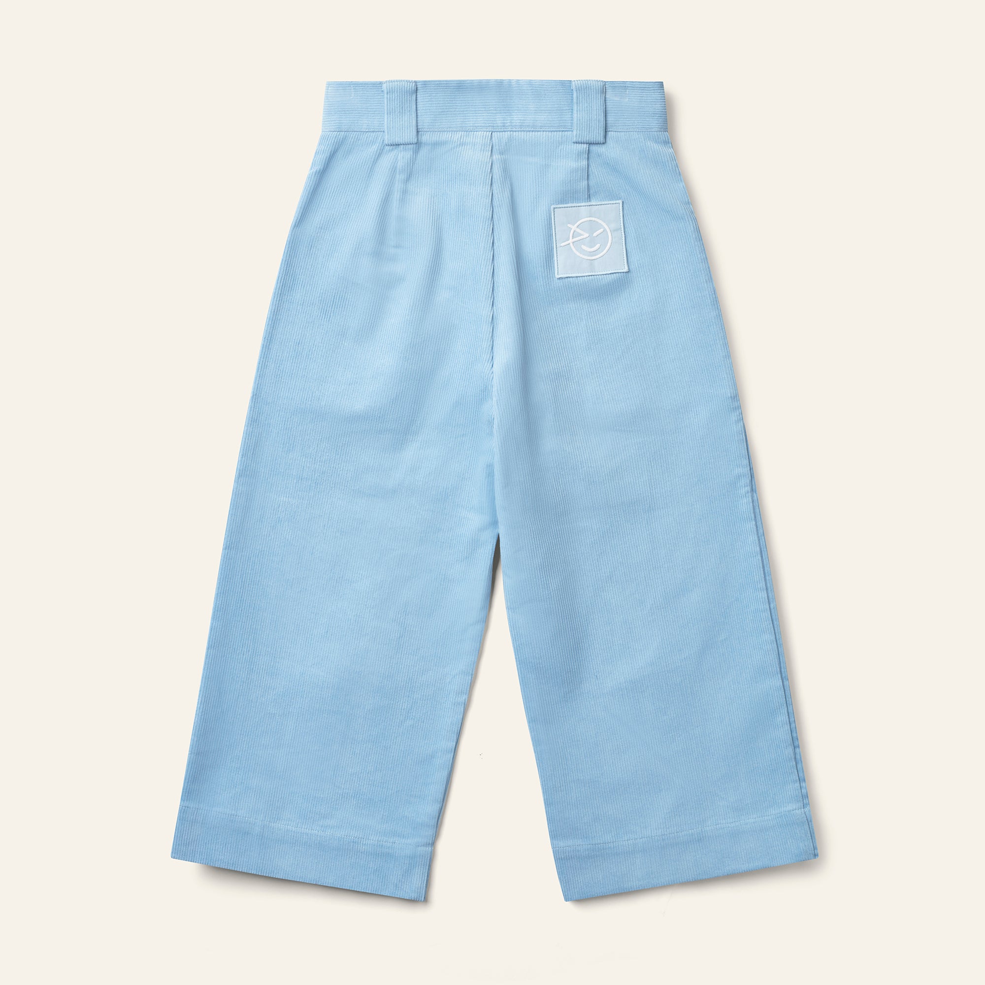Micro Cord Pony Pant - Pale Blue / Ecru