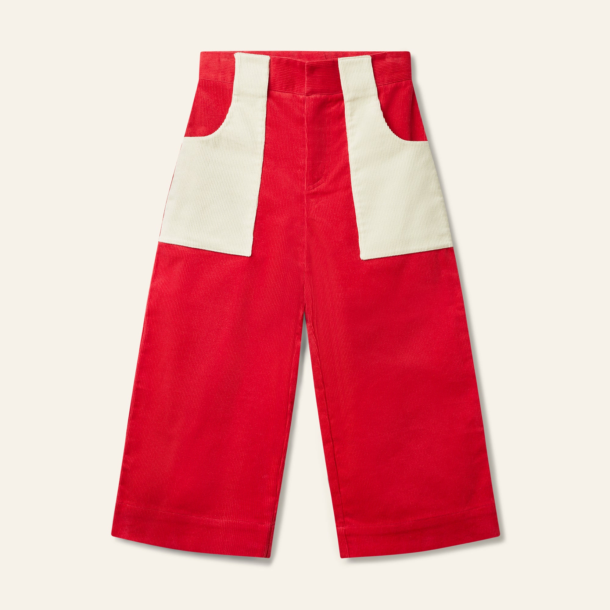 Micro Cord Pony Pant - Rouge / Ecru