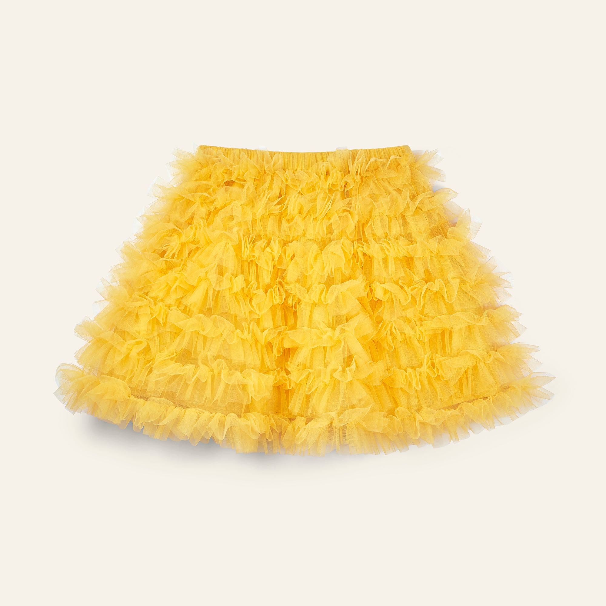 Fancy Net Skirt - Yolk Yellow