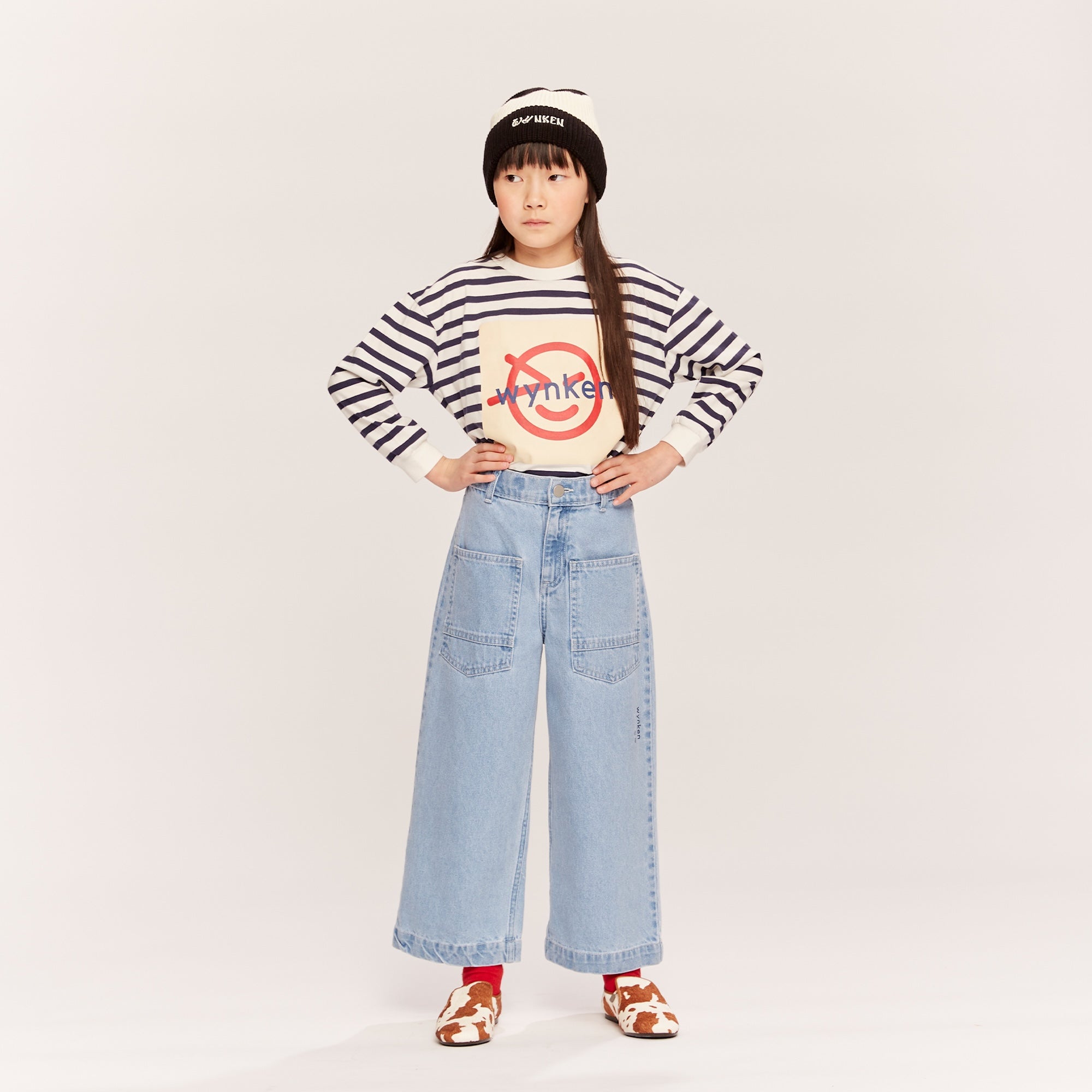 Wynk Stripe Tee - Pale Yellow / Ladybird
