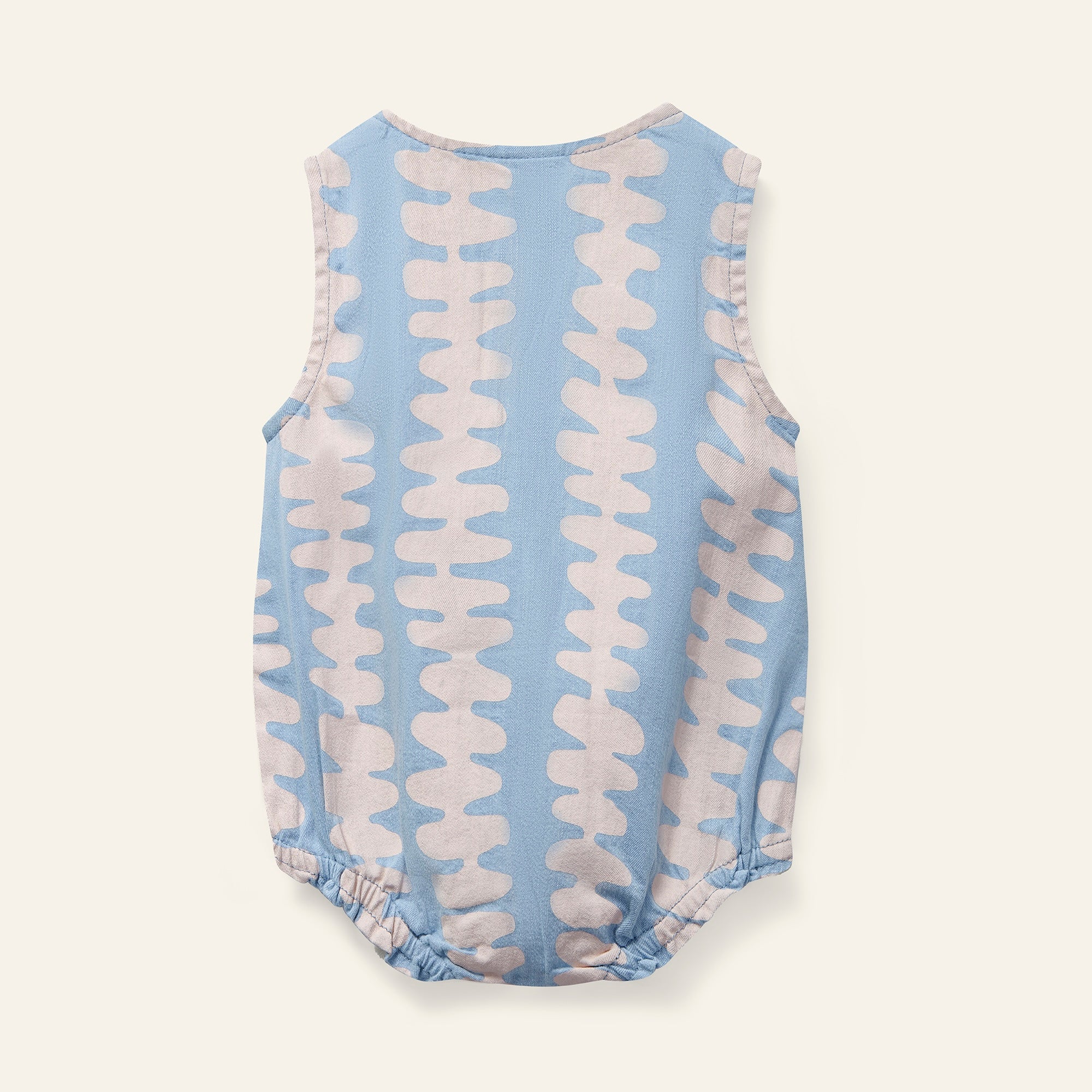 Mini Woven Romper - Soft Pink Stripe