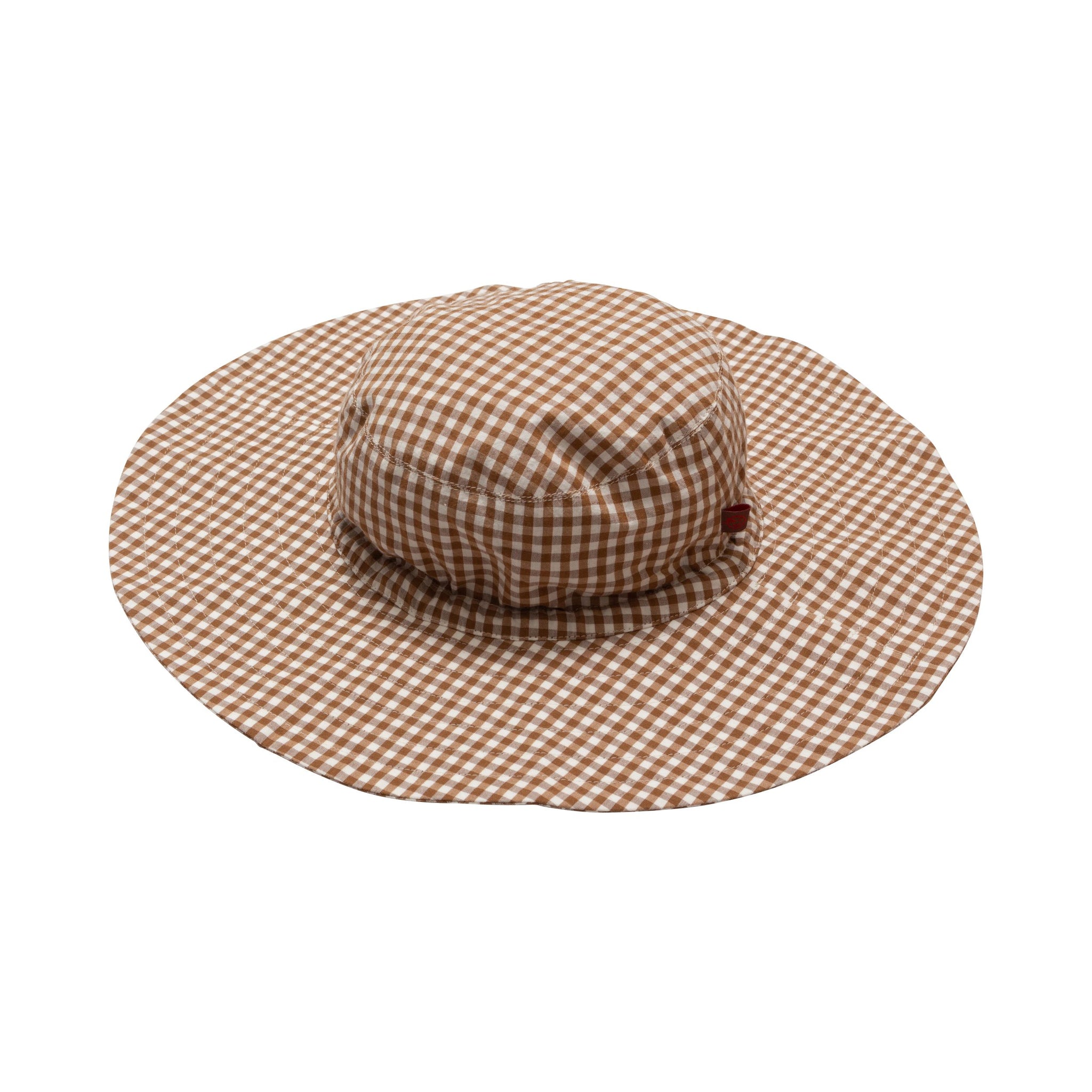 Wave Hat - Caramel Gingham