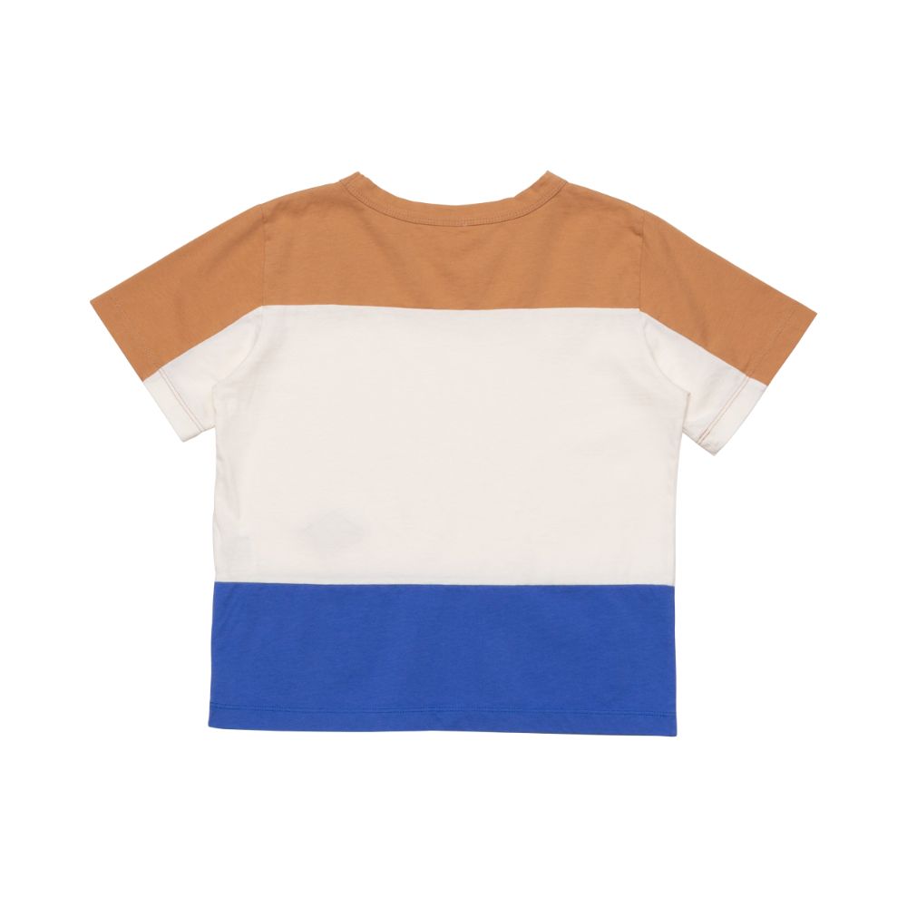 Block Tee - Blue / Cloud / Caramel