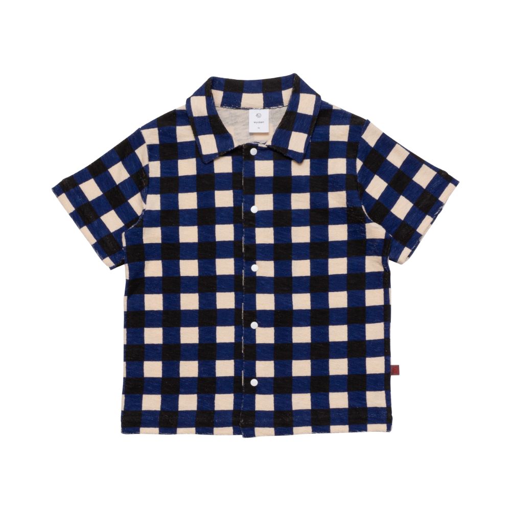 Beach Shirt - Blanket Check Midnight Blue