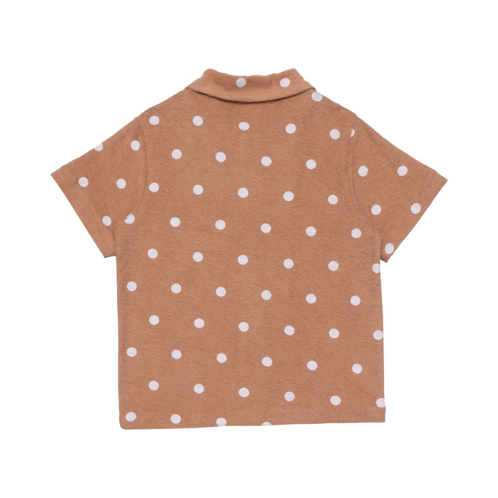 Beach Shirt - Caramel Dot