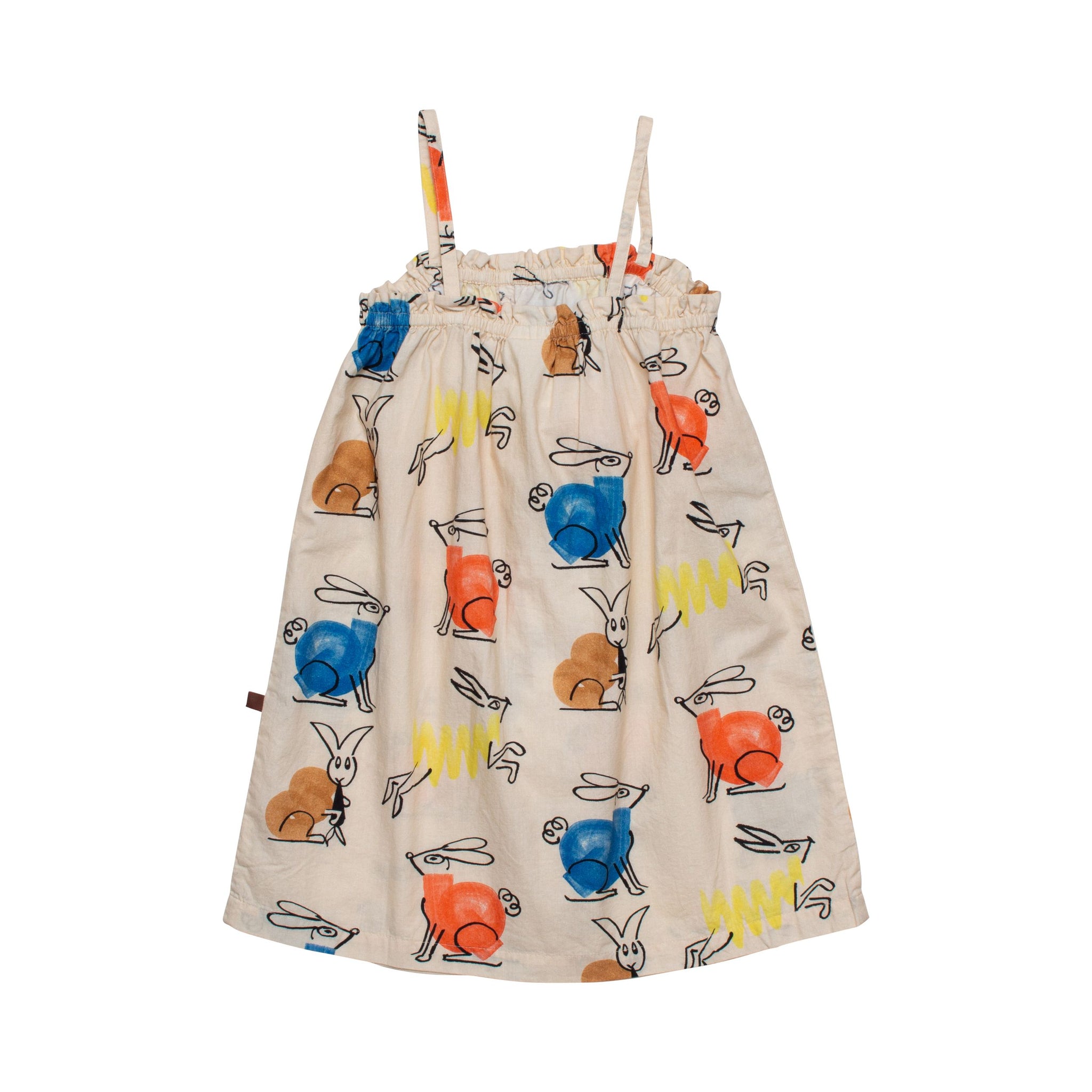 Frill Dress - Warm Sand / Multi Colours